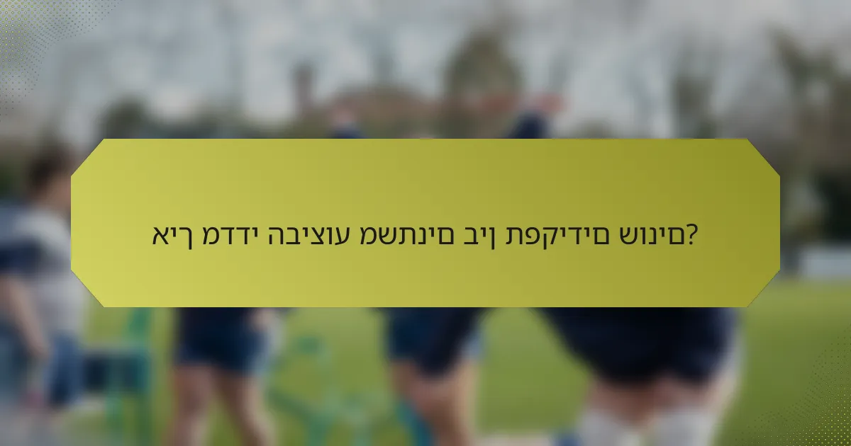 איך מדדי הביצוע משתנים בין תפקידים שונים?